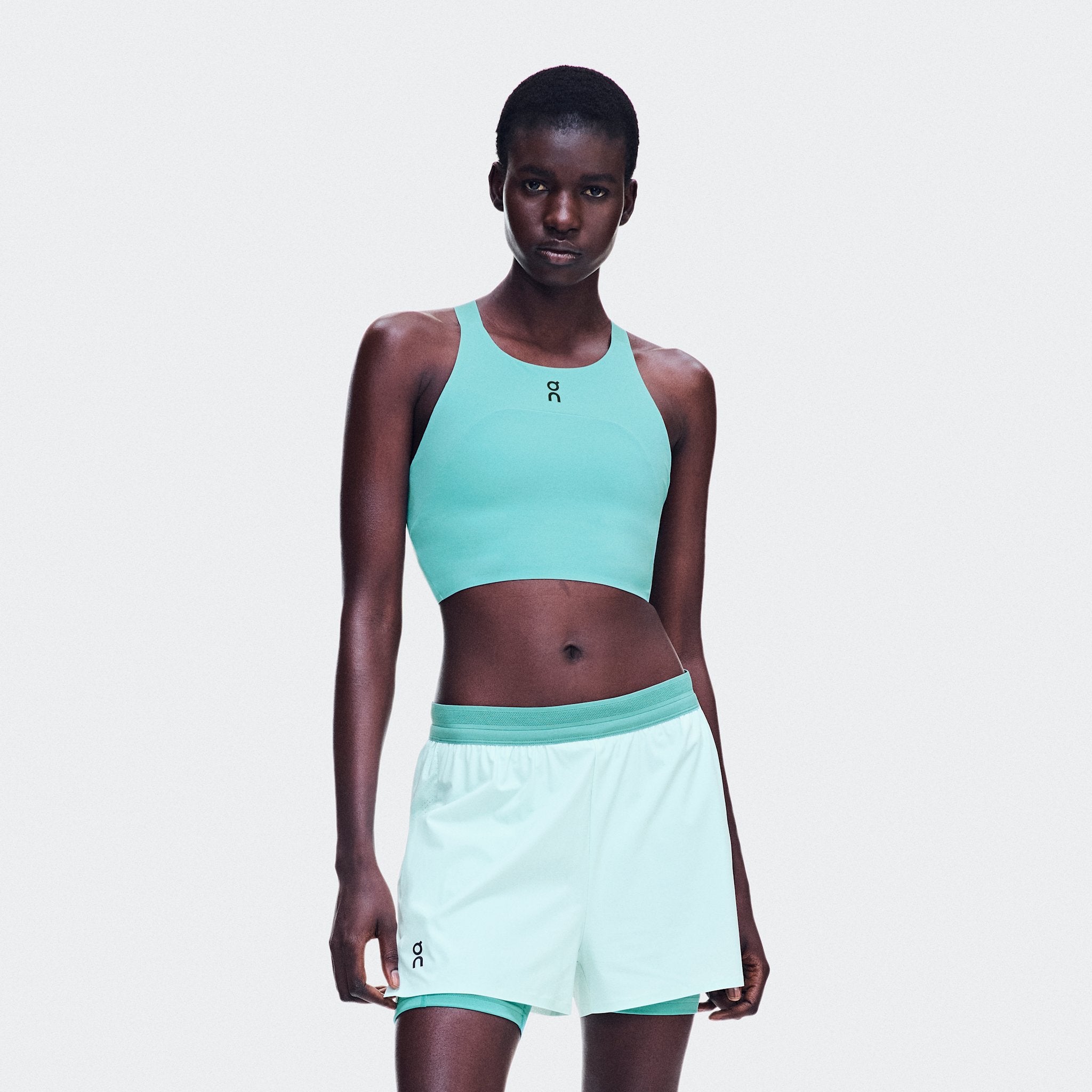 On Performance Crop Aquamarine