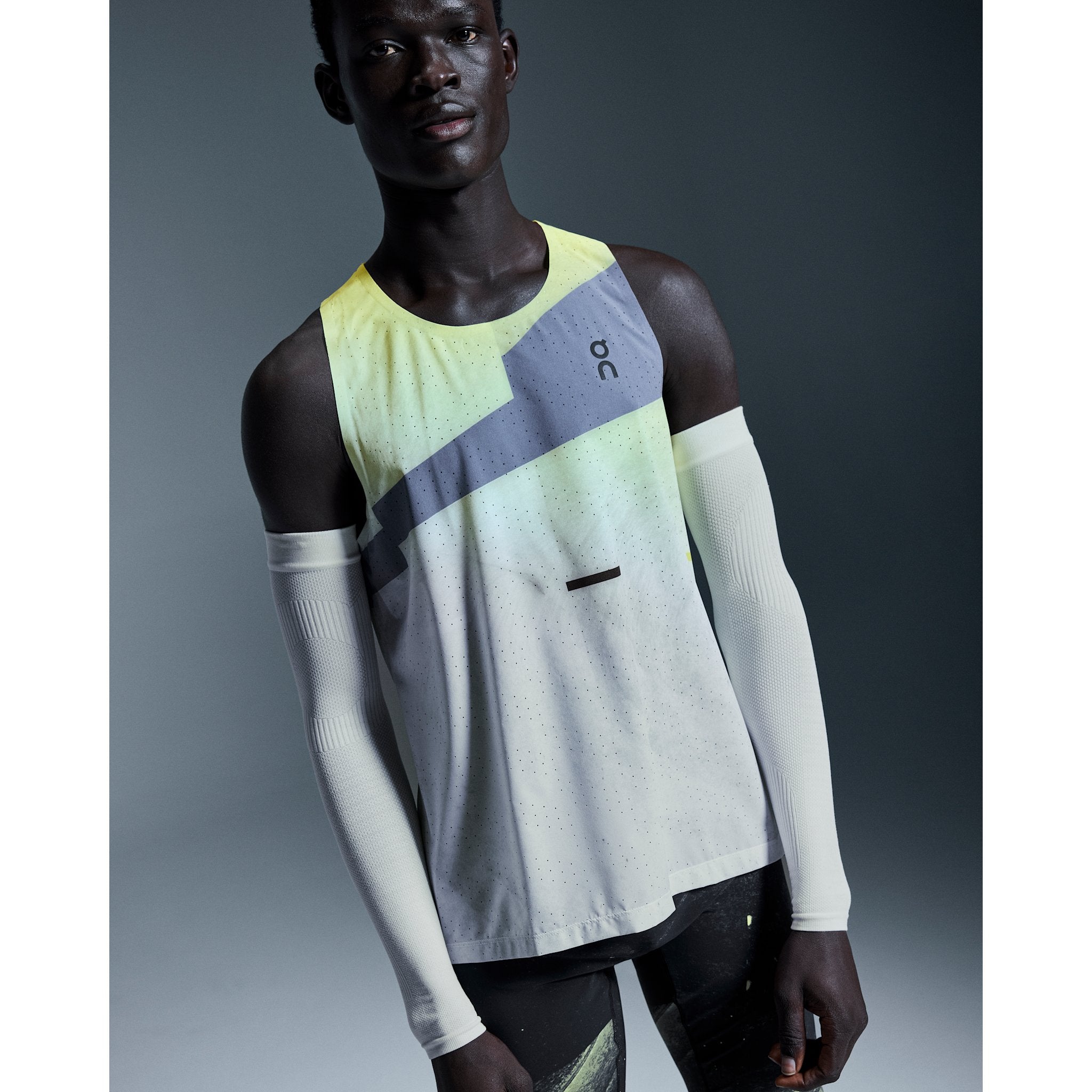 On Race Singlet Limelight | Glacier