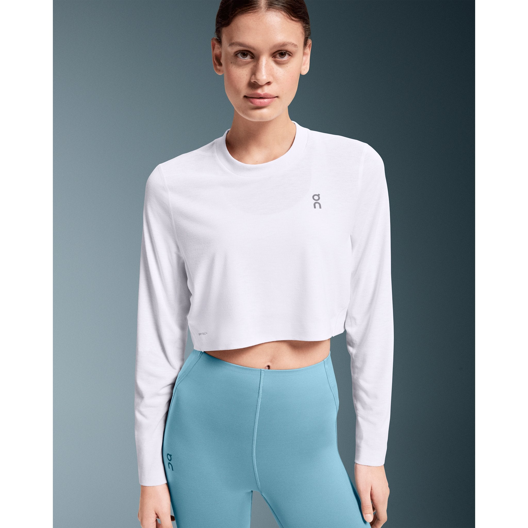 On Active Long-T Crop Graphic White