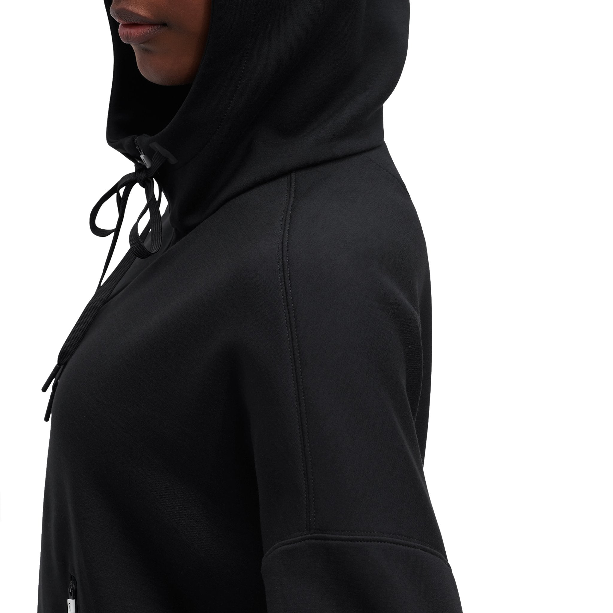 On Zipped Hoodie Black