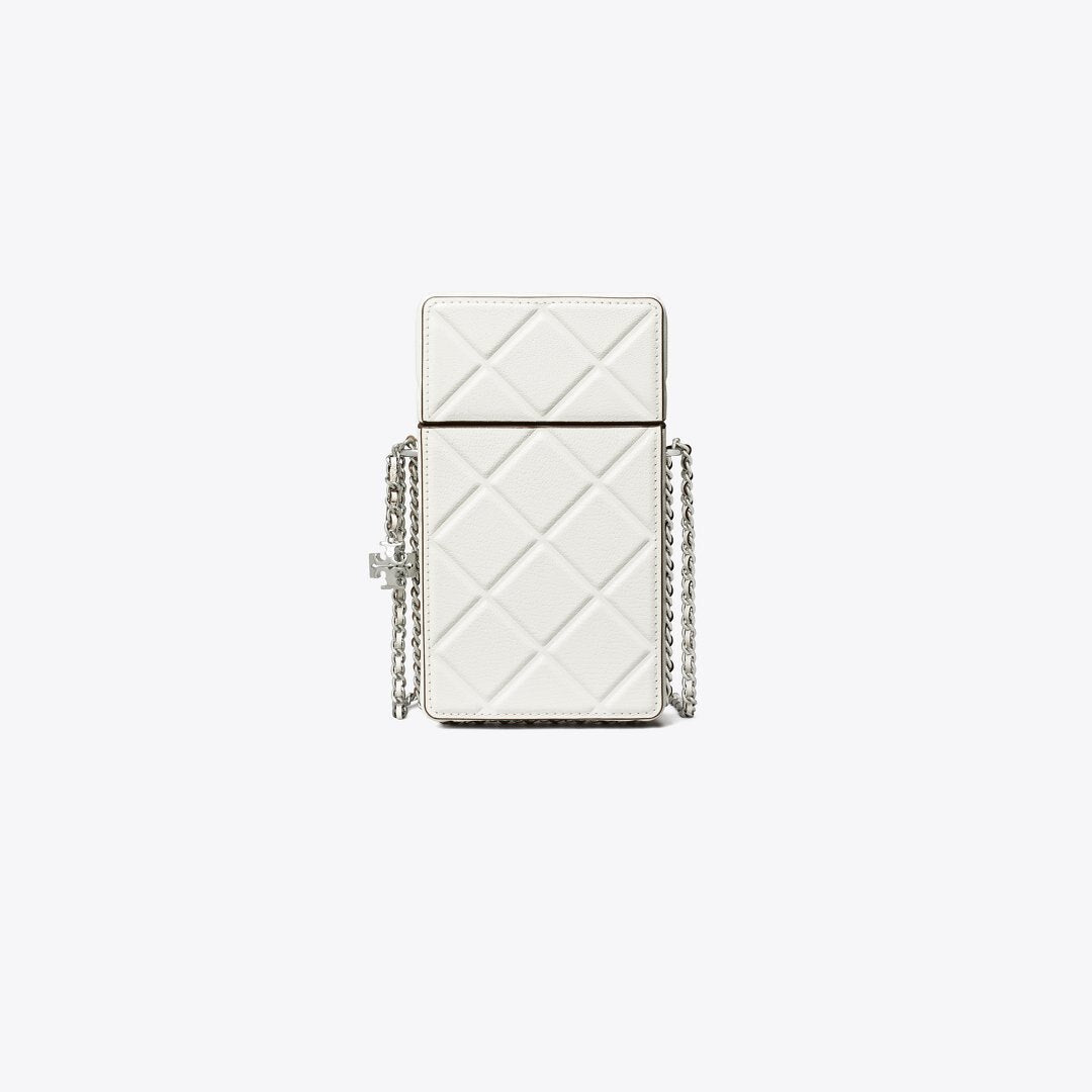 Tory Burch Fleming Phone Crossbody Blanc