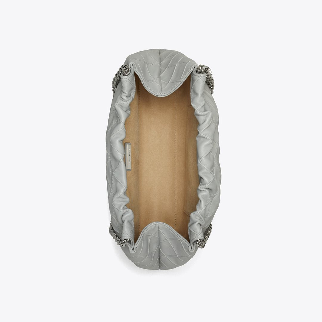 Tory Burch Fleming Soft Hobo Bag Gray