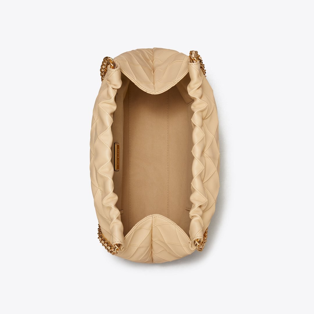 Tory Burch Fleming Soft Hobo Bag Vanilla Soft Serve