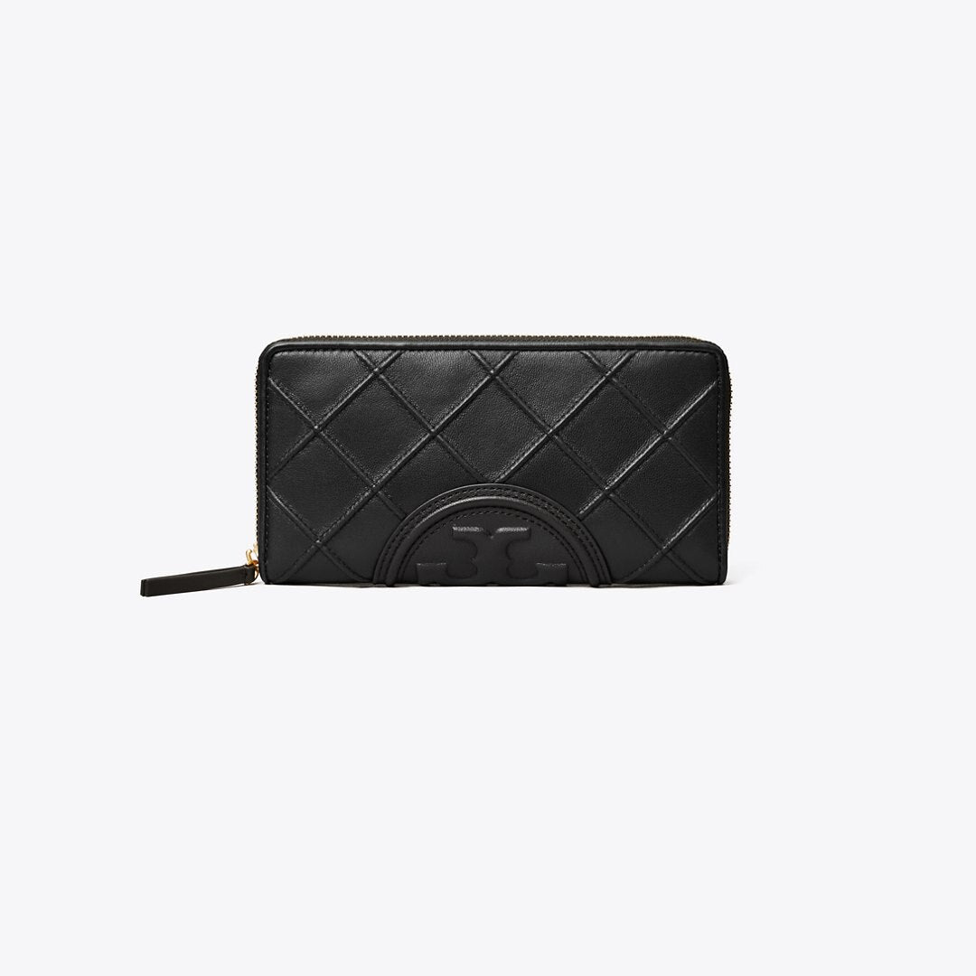 Tory Burch Fleming Soft Zip Continental Wallet Black