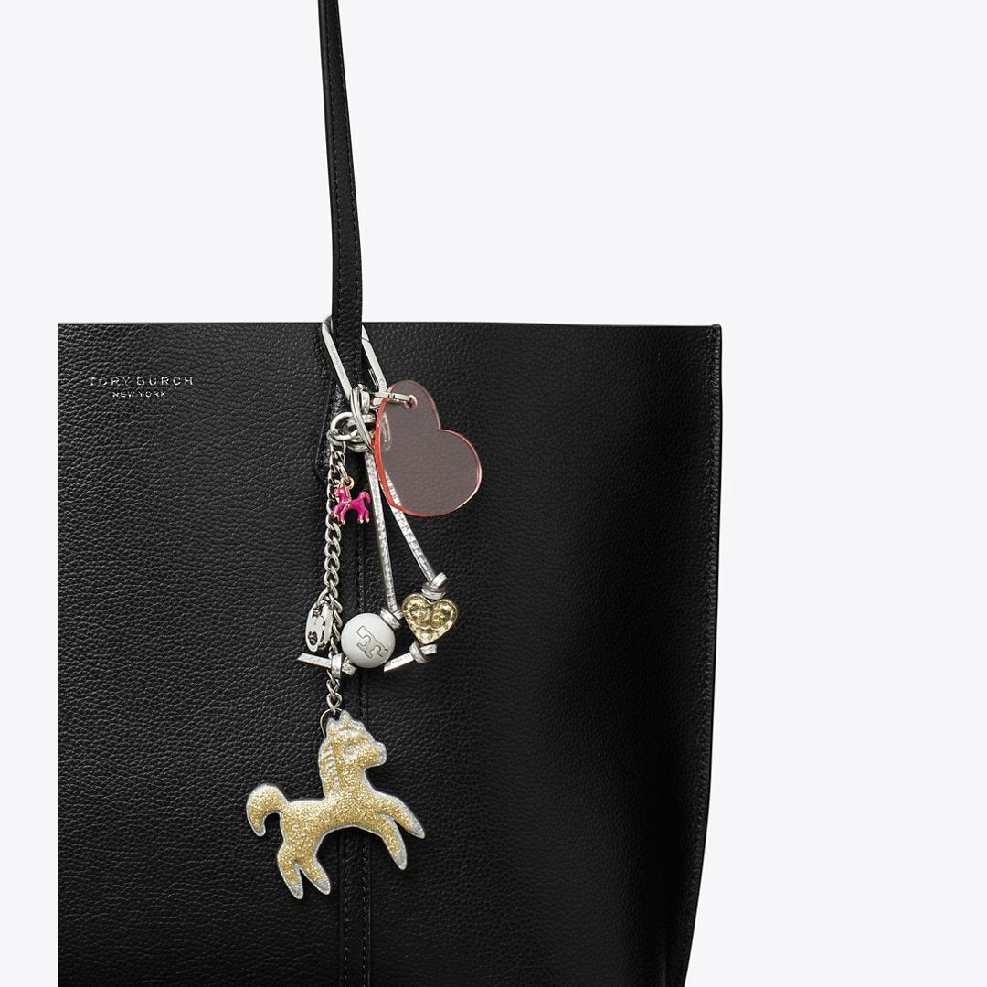 Tory Burch Horse Bag Charm Gold / Multi