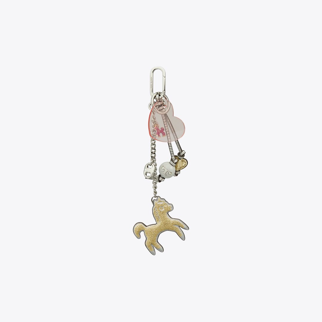 Tory Burch Horse Bag Charm Gold / Multi