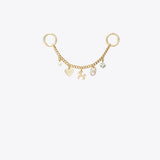 Tory Burch Horse Charm Bag Chain GOLD / MULTI