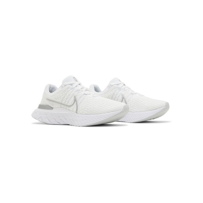 Nike Wmns React Infinity Run Flyknit 3 'White Metallic Silver'