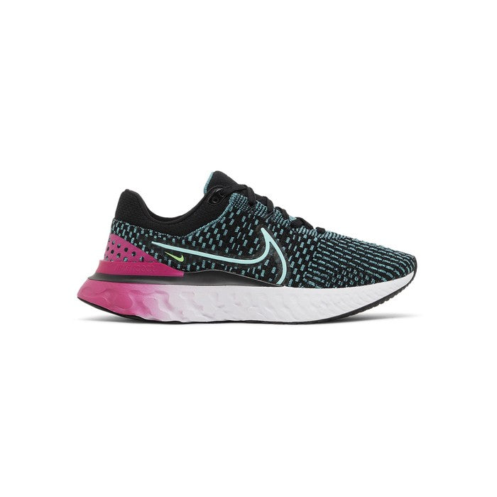 Nike Wmns React Infinity Run Flyknit 3 'Black Pink Prime Dynamic Turquoise'