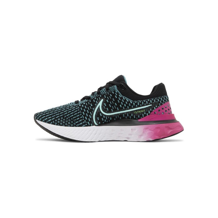 Nike Wmns React Infinity Run Flyknit 3 'Black Pink Prime Dynamic Turquoise'