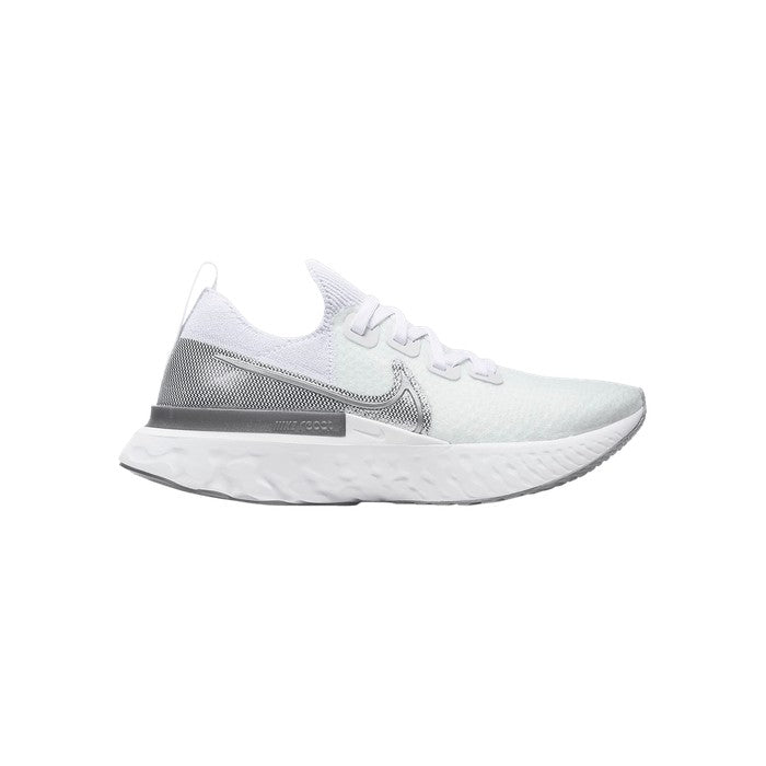 Nike Wmns React Infinity Run Flyknit 'White Metallic Silver'