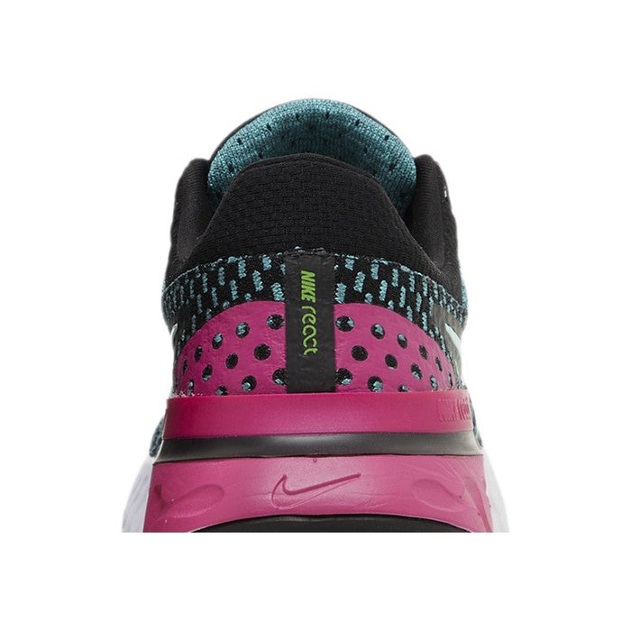 Nike Wmns React Infinity Run Flyknit 3 'Black Pink Prime Dynamic Turquoise'