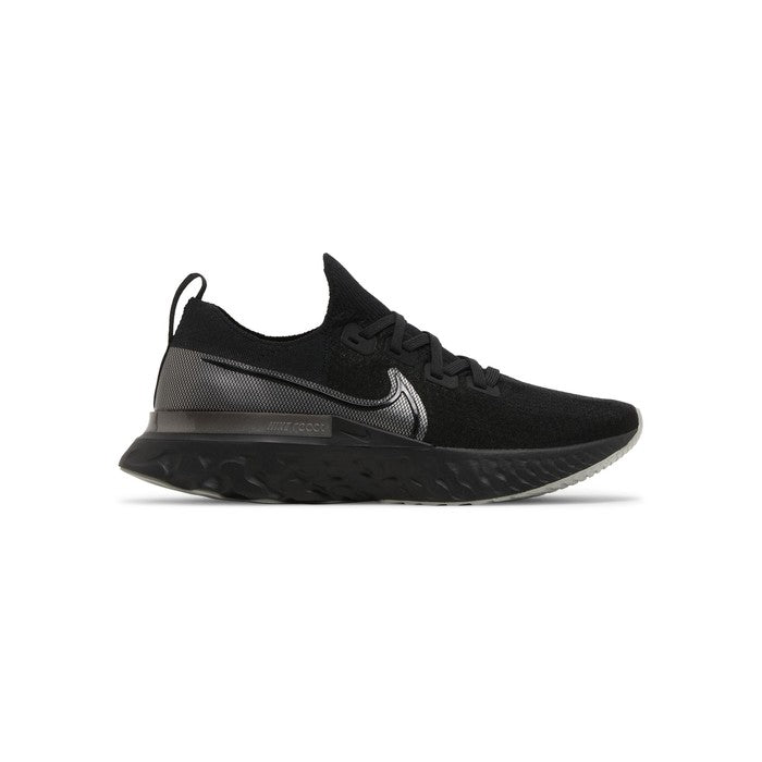 Nike React Infinity Run Flyknit 'Black Metallic Silver'