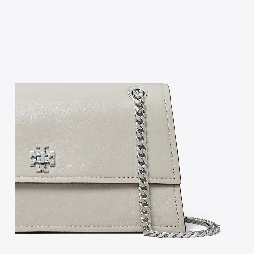 Tory Burch Kira Turnlock Shoulder Bag Dove Gray