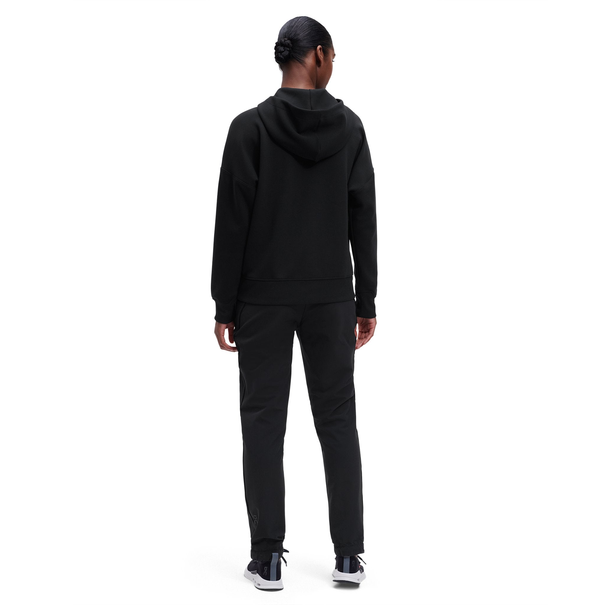 On Zipped Hoodie Black