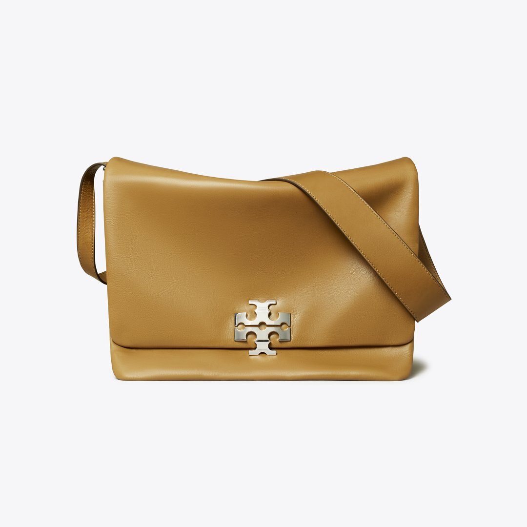 Tory Burch Large Charlie Shoulder Bag WREN BROWN