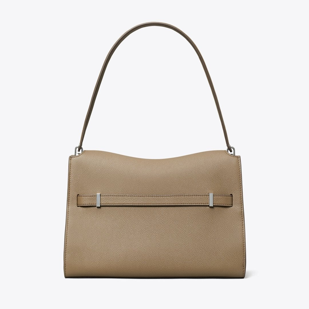 Tory Burch Large Lee Radziwill Shoulder Bag Wild Mushroom
