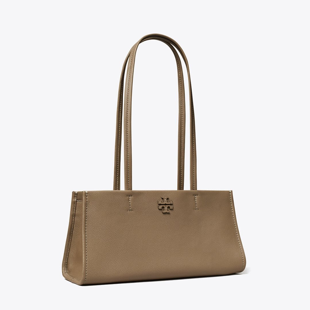 Tory Burch Leather East West Satchel Wild Mushroom