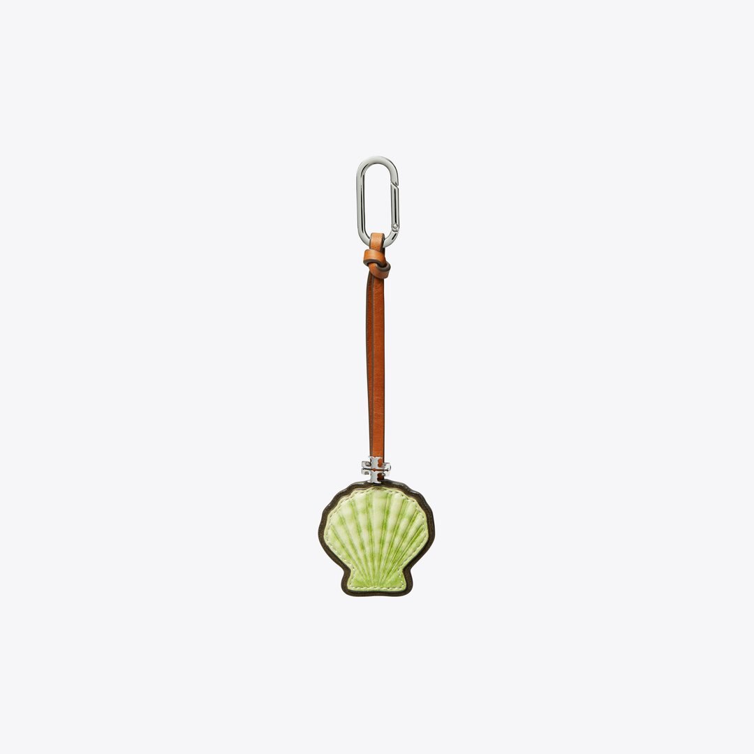 Tory Burch Leather Shell Bag Charm Multi