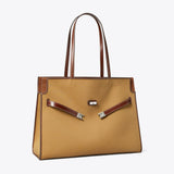 Tory Burch Lee Radziwill Canvas Tote Khaki