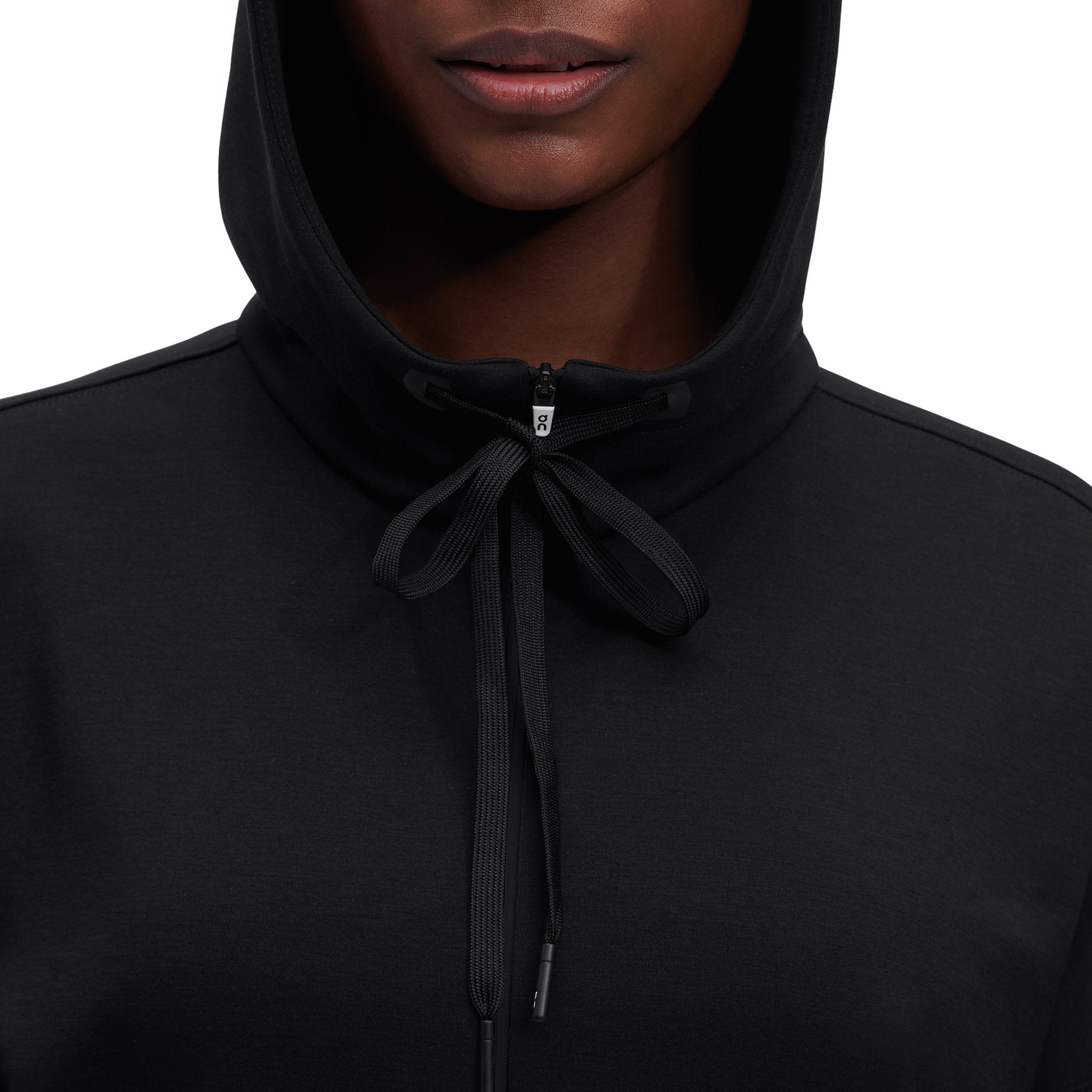 On Zipped Hoodie Black