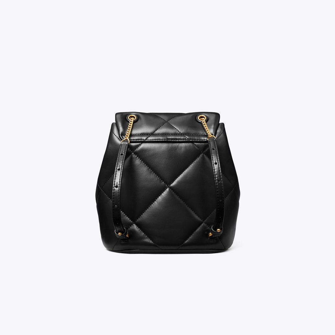 Tory Burch Mini Kira Diamond Quilt Backpack Black