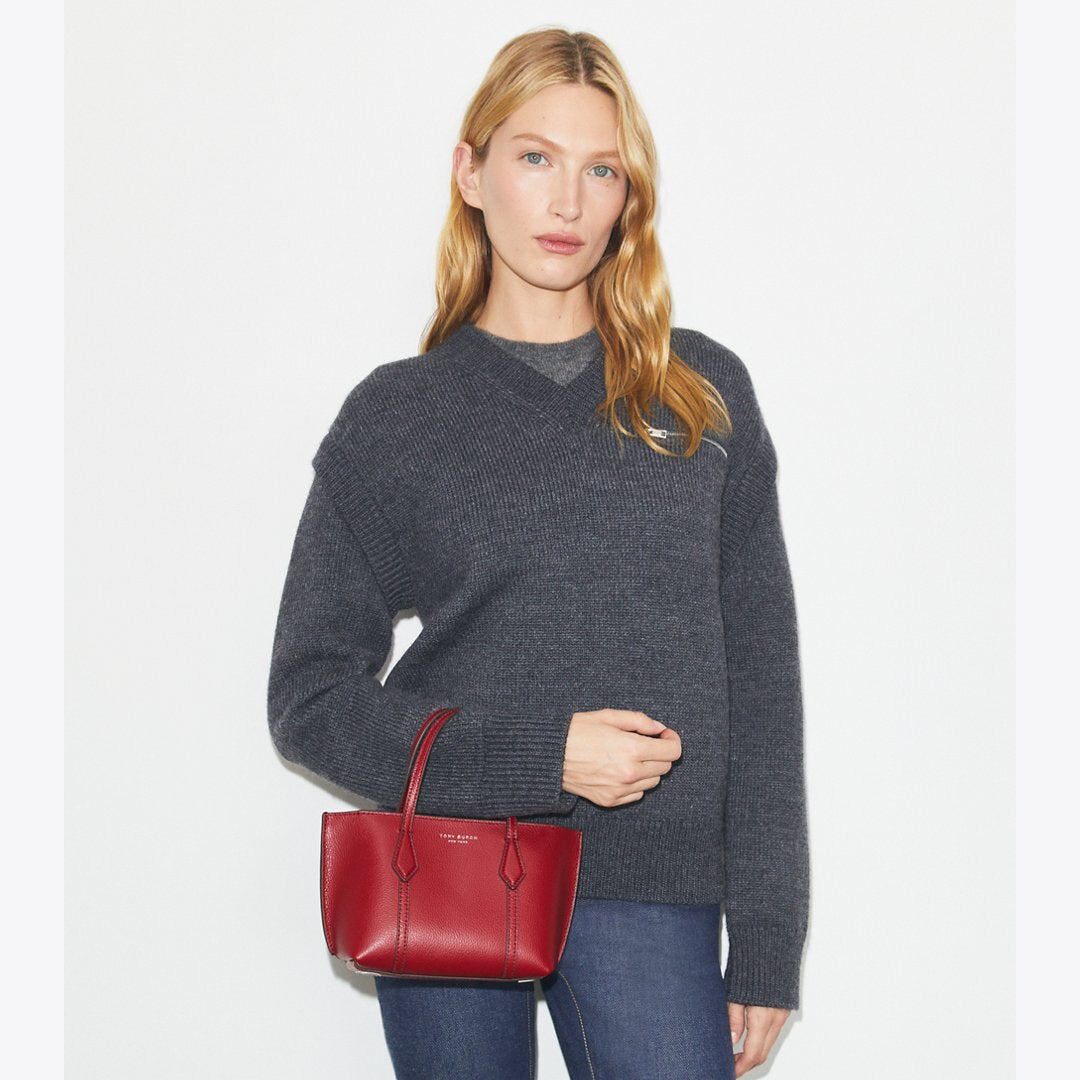 Tory Burch Mini Perry Tote Bartlett Red