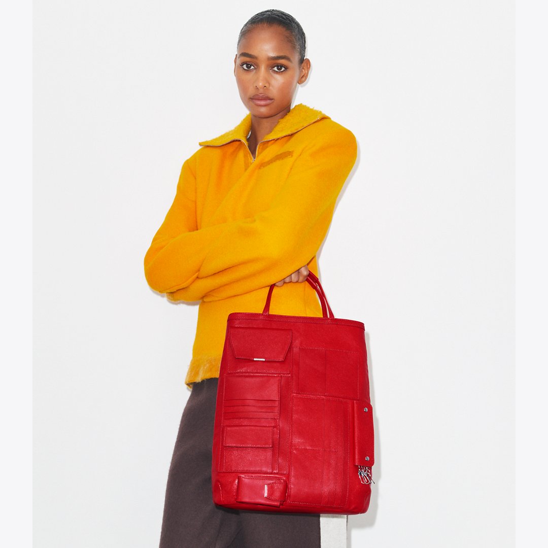 Tory Burch Multi-Pocket Tote Royal Red