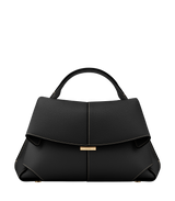 Polene Mokki Textured Black with Ecru Stitching