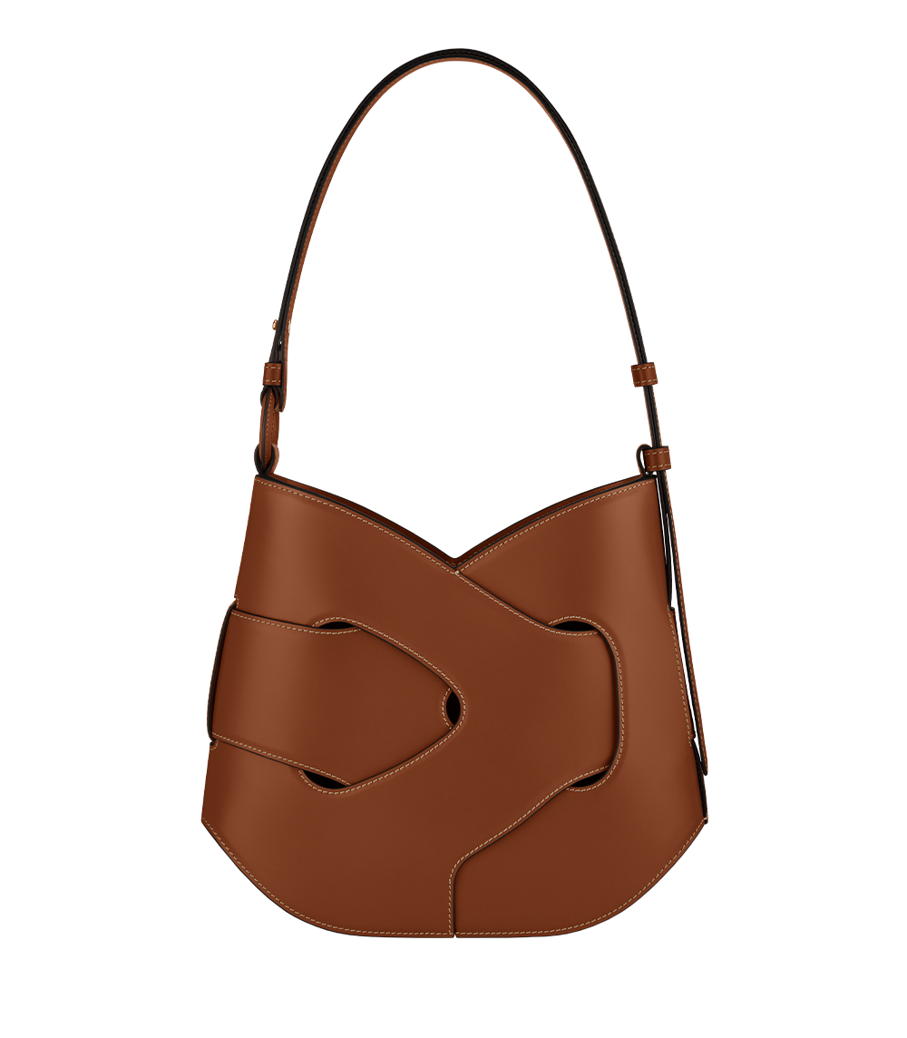 Polene Nodde Hobo Smooth Cognac