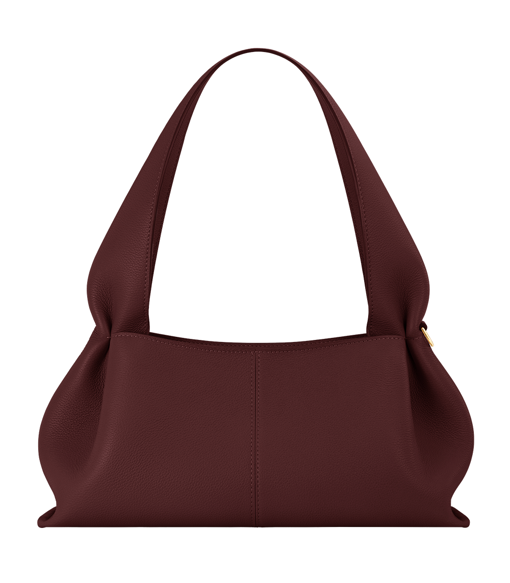 Polene Numero Neuf East West Textured Black Cherry