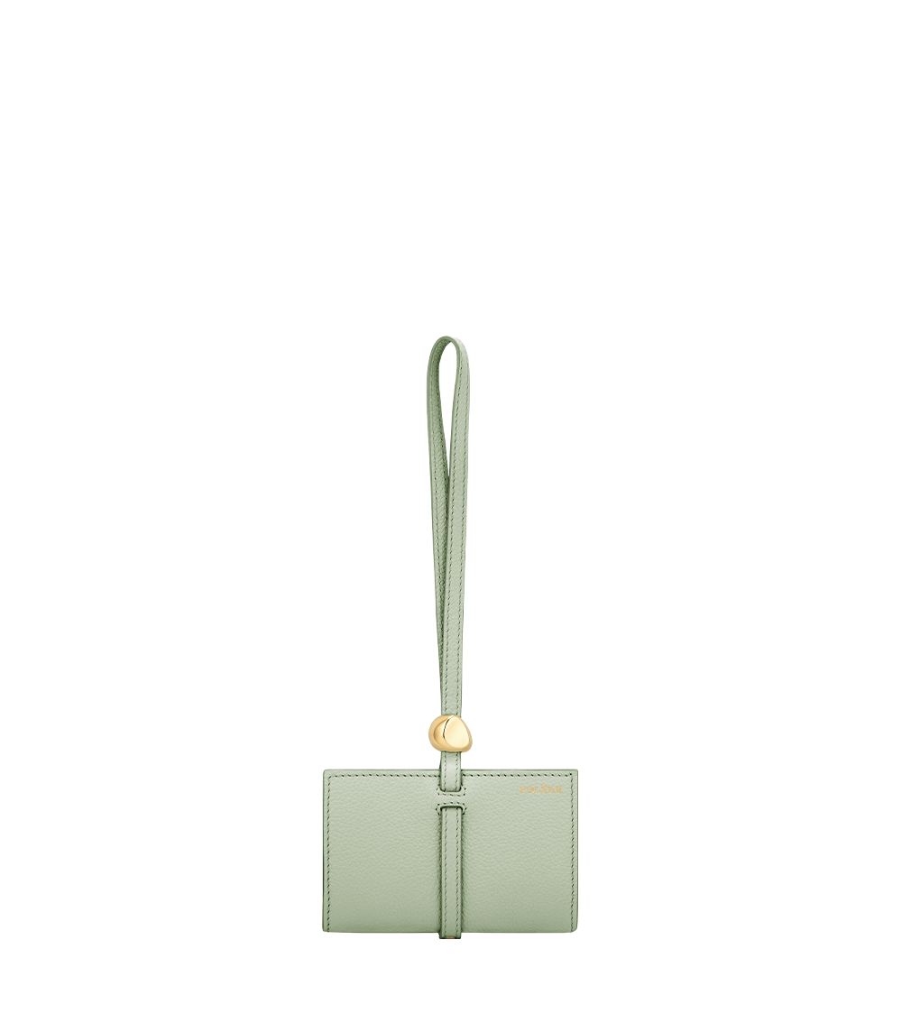 Polene Kayé Card Holder - Textured Duo Fresh Almond