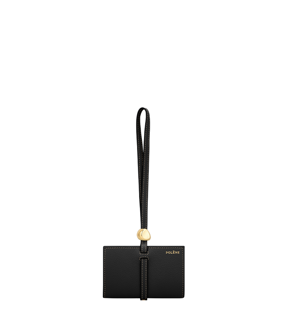 Polene Kayé Card Holder - Textured Black