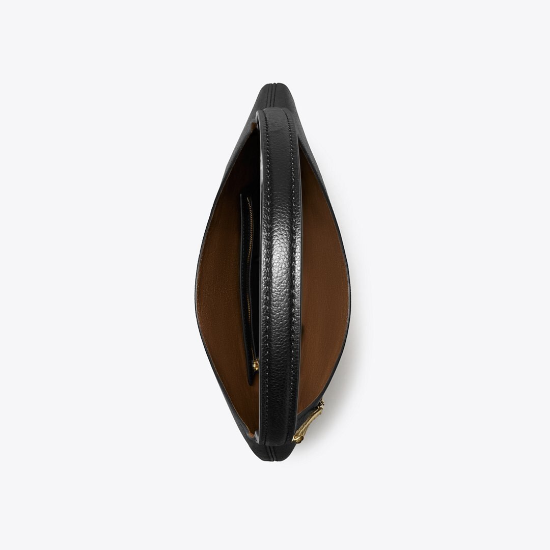 Tory Burch Pierced Soft Bag BLACK/GOLD