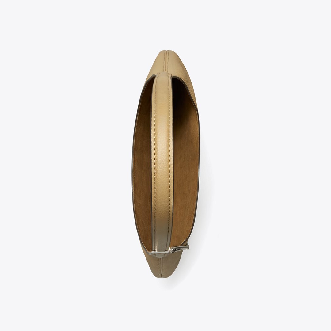 Tory Burch Pierced Soft Bag Light Sand