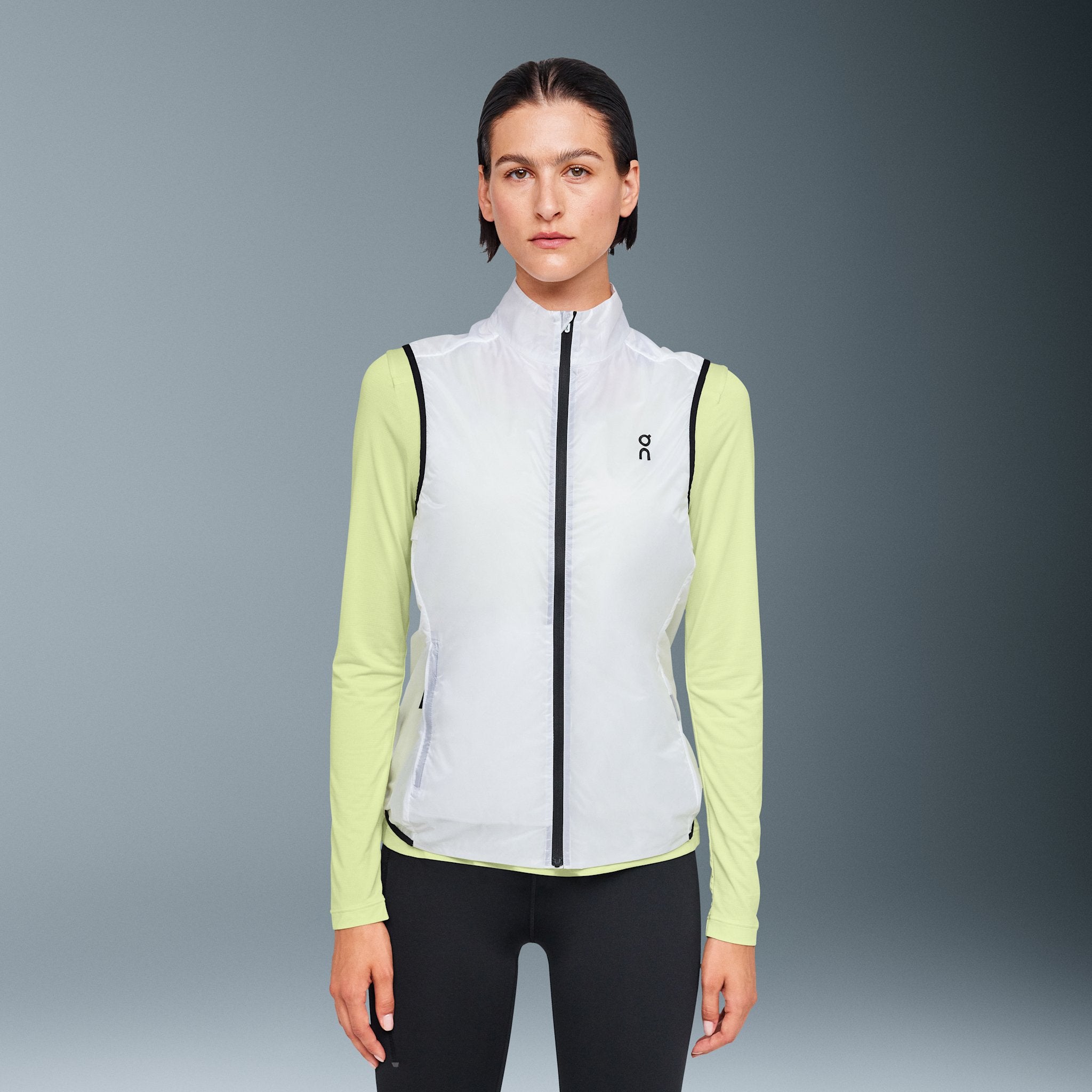 On Weather Vest White | Black