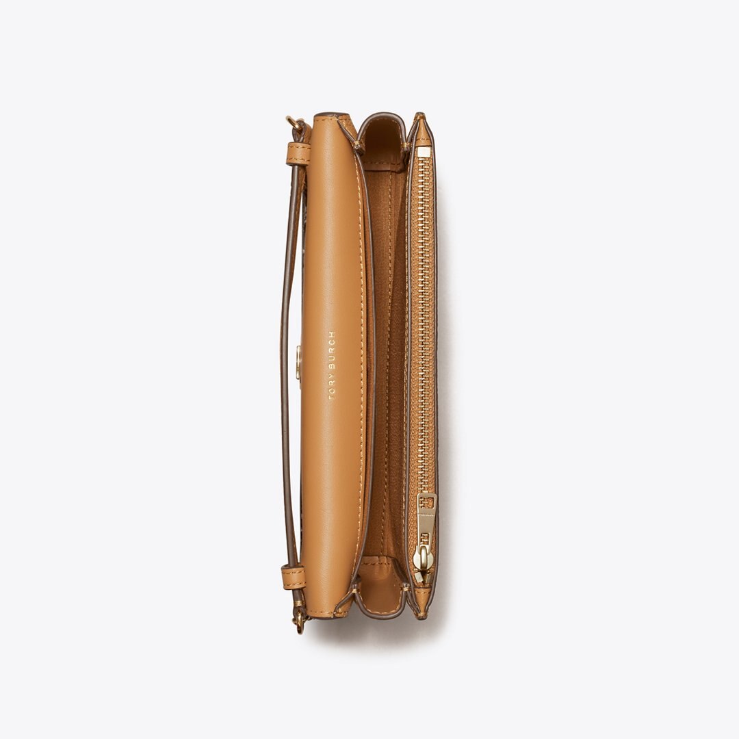 Tory Burch Robinson Pebbled Crossbody Tiramisu