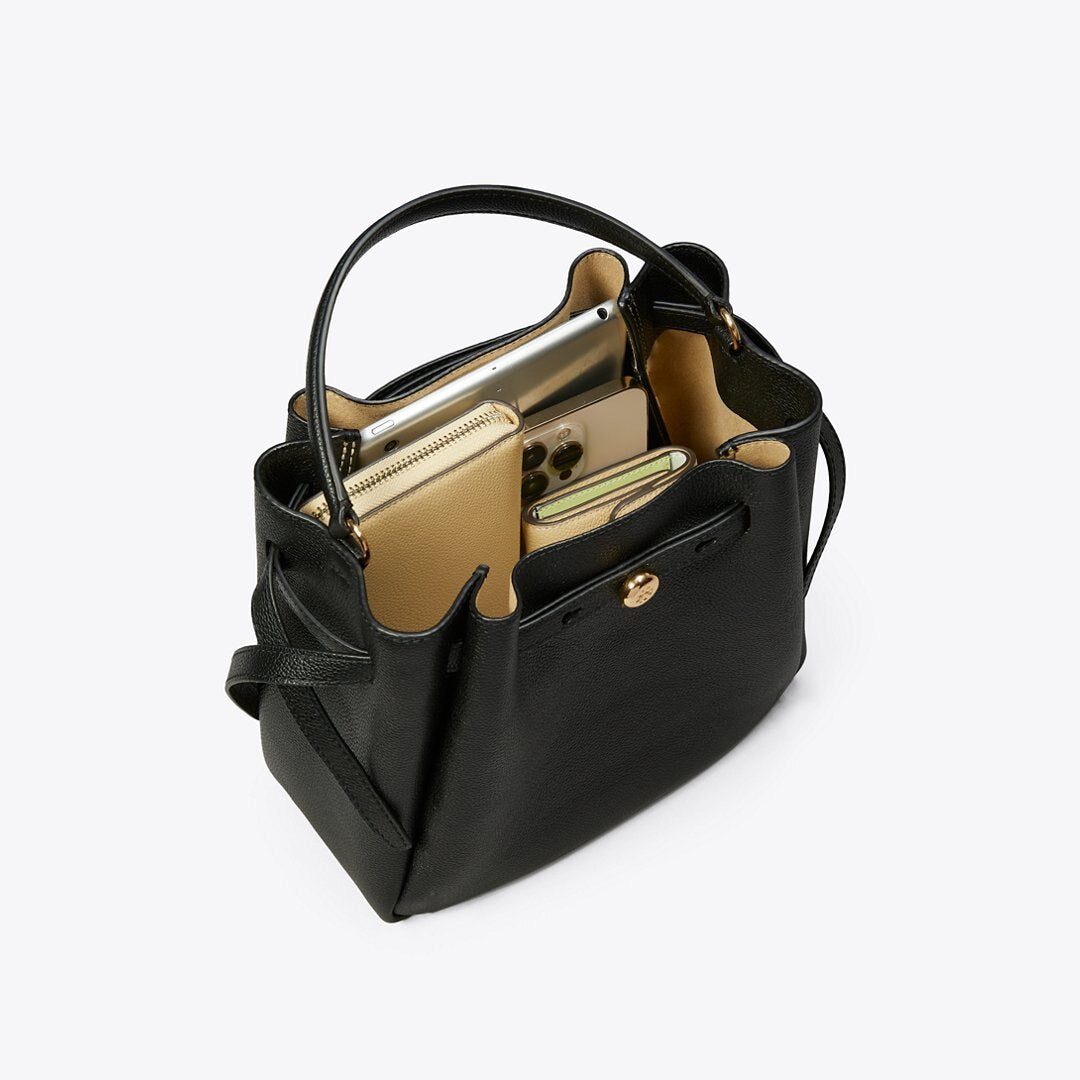 Tory Burch Romy Suede Bucket Bag CARAMEL