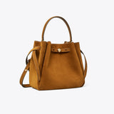 Tory Burch Romy Suede Bucket Bag CARAMEL