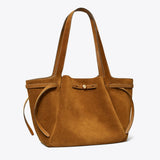 Tory Burch Romy Suede Tote Cognac
