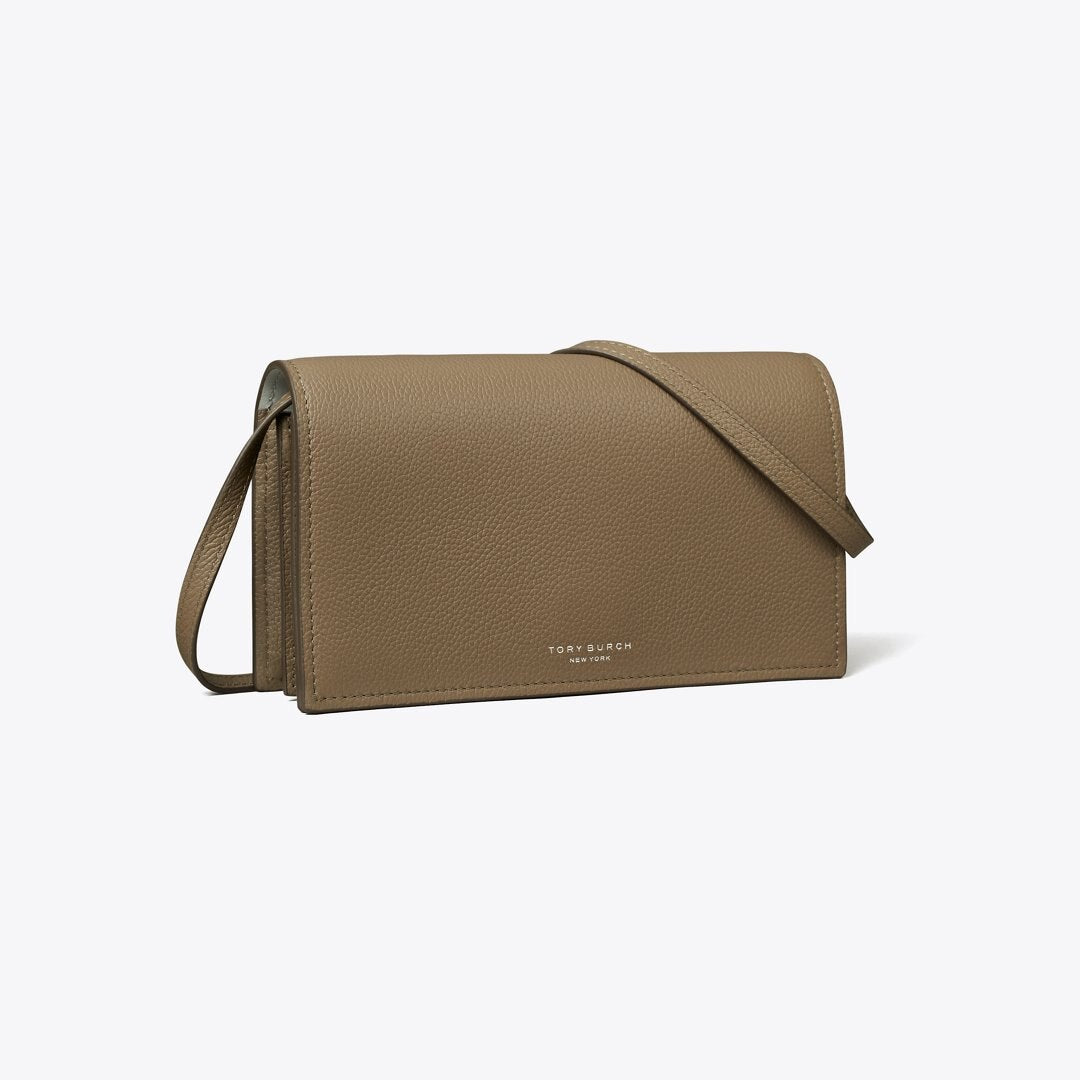 Tory Burch Romy Wallet Crossbody Wild Mushroom