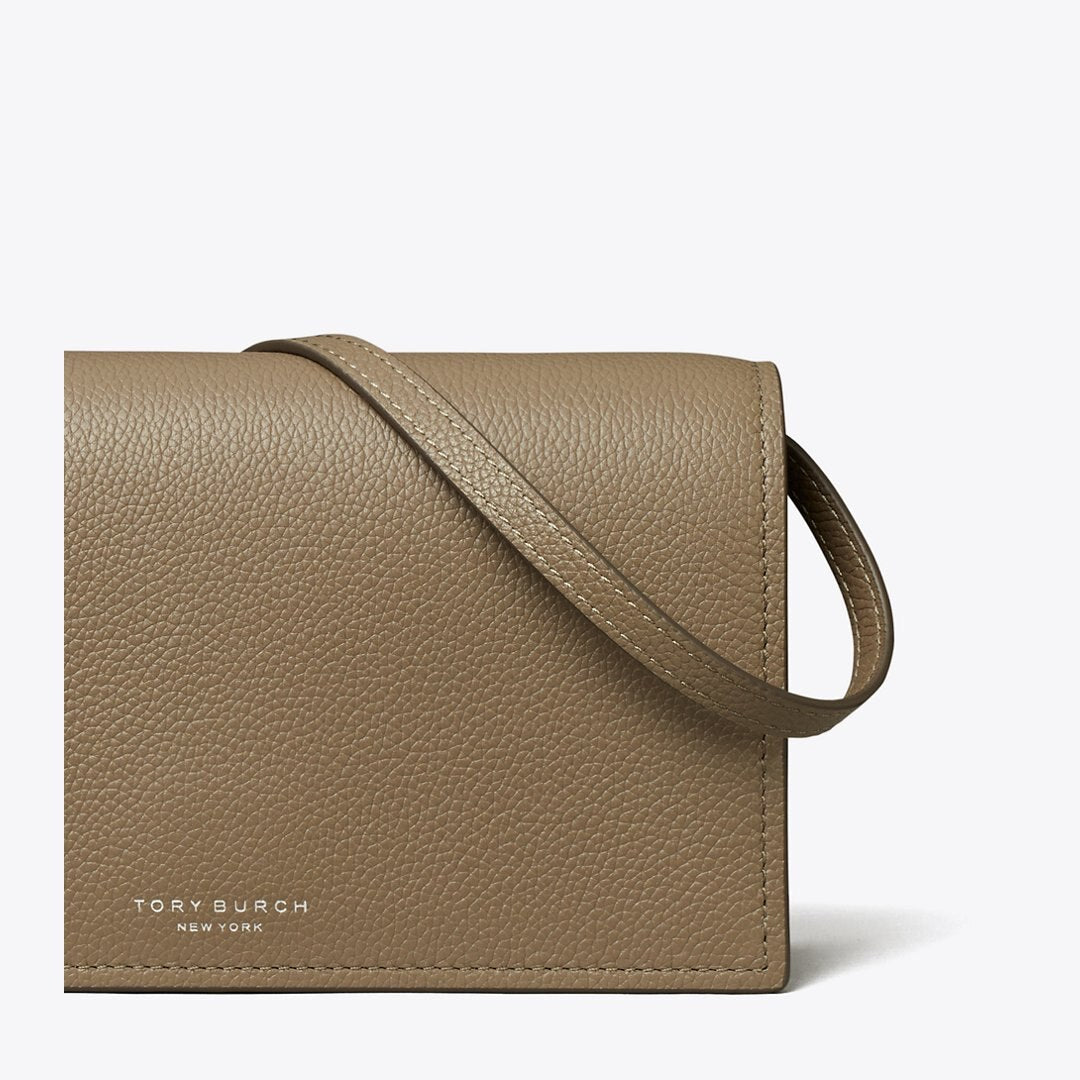 Tory Burch Romy Wallet Crossbody Wild Mushroom