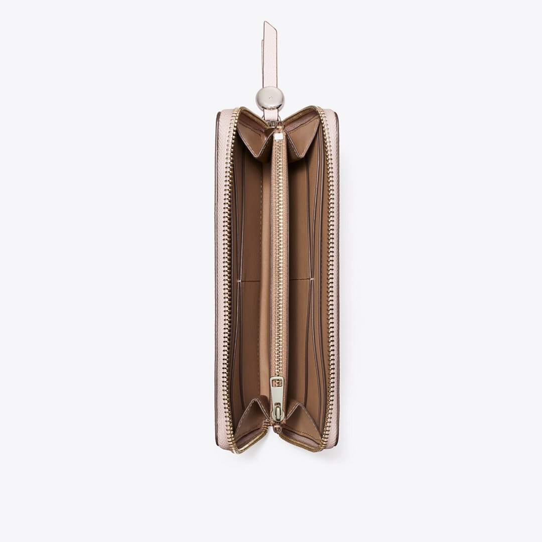 Tory Burch Romy Zip Continental Wallet Rose Mist