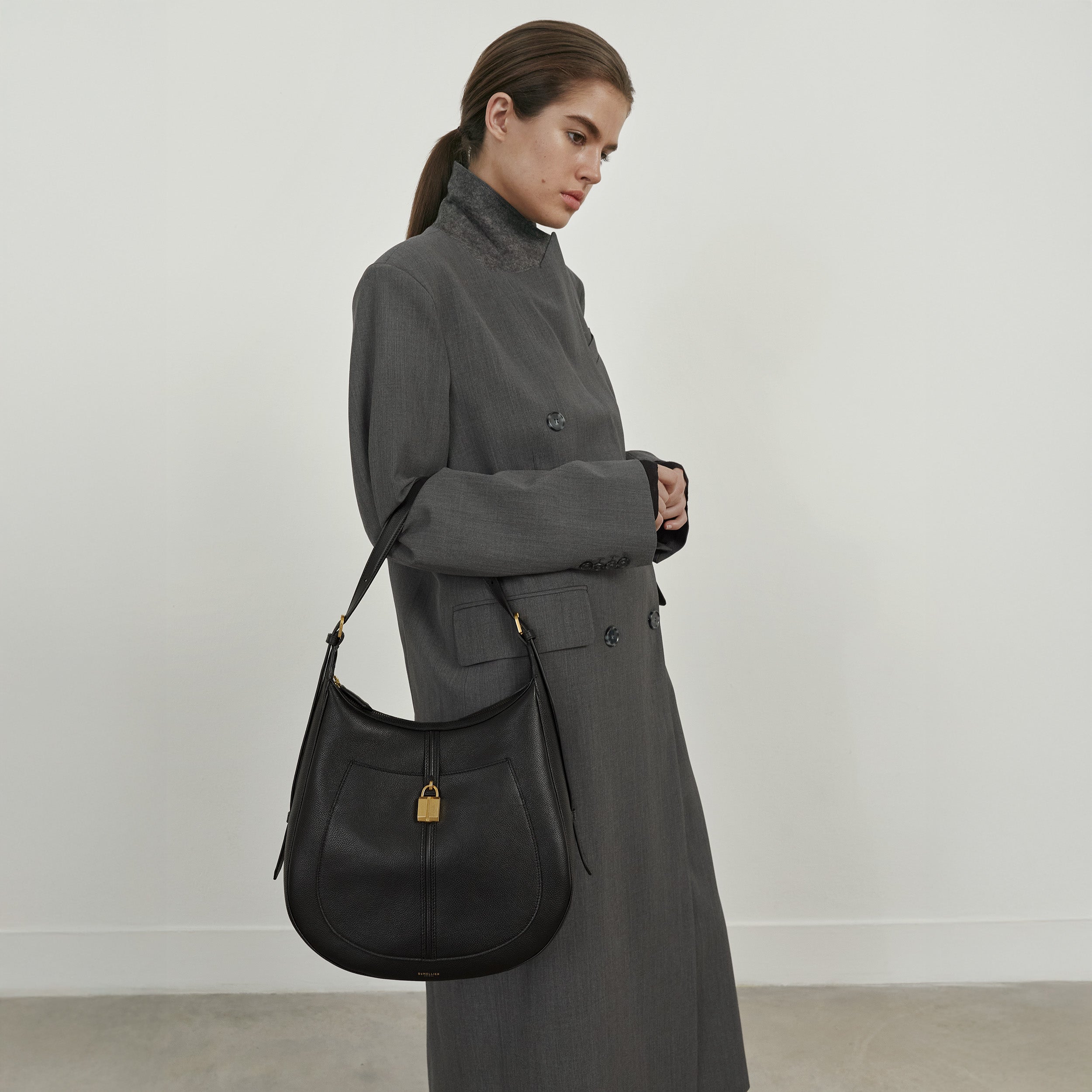 DeMellier The Siena Hobo poppy red small grain