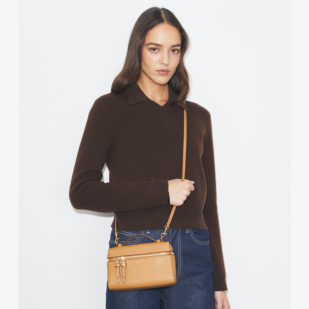 Tory Burch Slim Romy Top Handle Bag Tiramisu