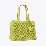 Tory Burch Small Ella Hand-Crocheted Popcorn Tote Citrus Green