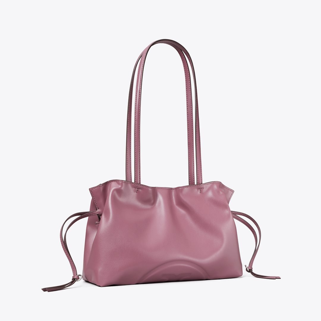 Tory Burch Small Ella natuura Drawstring Tote Mauve