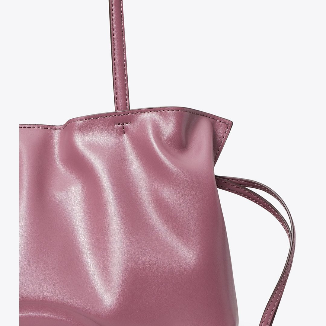 Tory Burch Small Ella natuura Drawstring Tote Mauve