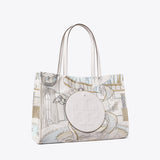 Tory Burch Small Ella Printed Tote The Pool Beige