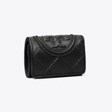 Tory Burch Small Fleming Soft Flap Wallet Black